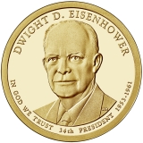 Dwight D. Eisenhower Presidential Dollar – Image from US Mint