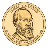 James A. Garfield Presidential Dollar – Image from US Mint