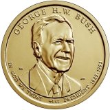 George H.W. Bush Presidential Dollar – Image from US Mint