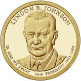 Lyndon B. Johnson Presidential Dollar – Image from US Mint