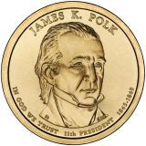 James K. Polk Presidential Dollar – Image from US Mint