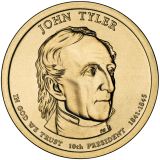 John Tyler Presidential Dollar – Image from US Mint
