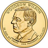 Woodrow Wilson Presidential Dollar – Image from US Mint